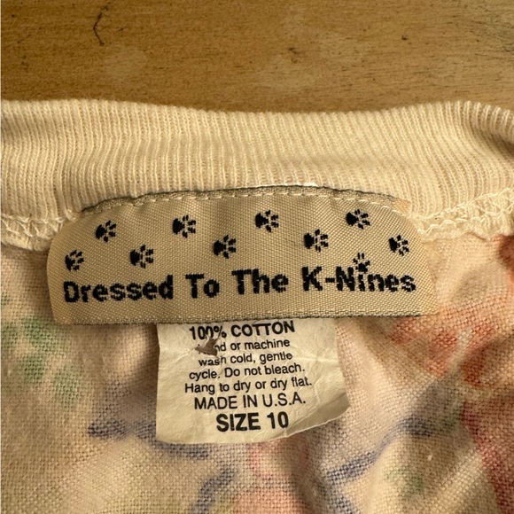 Monkey print doggy pajamas in size 10 - Picture 6 of 10